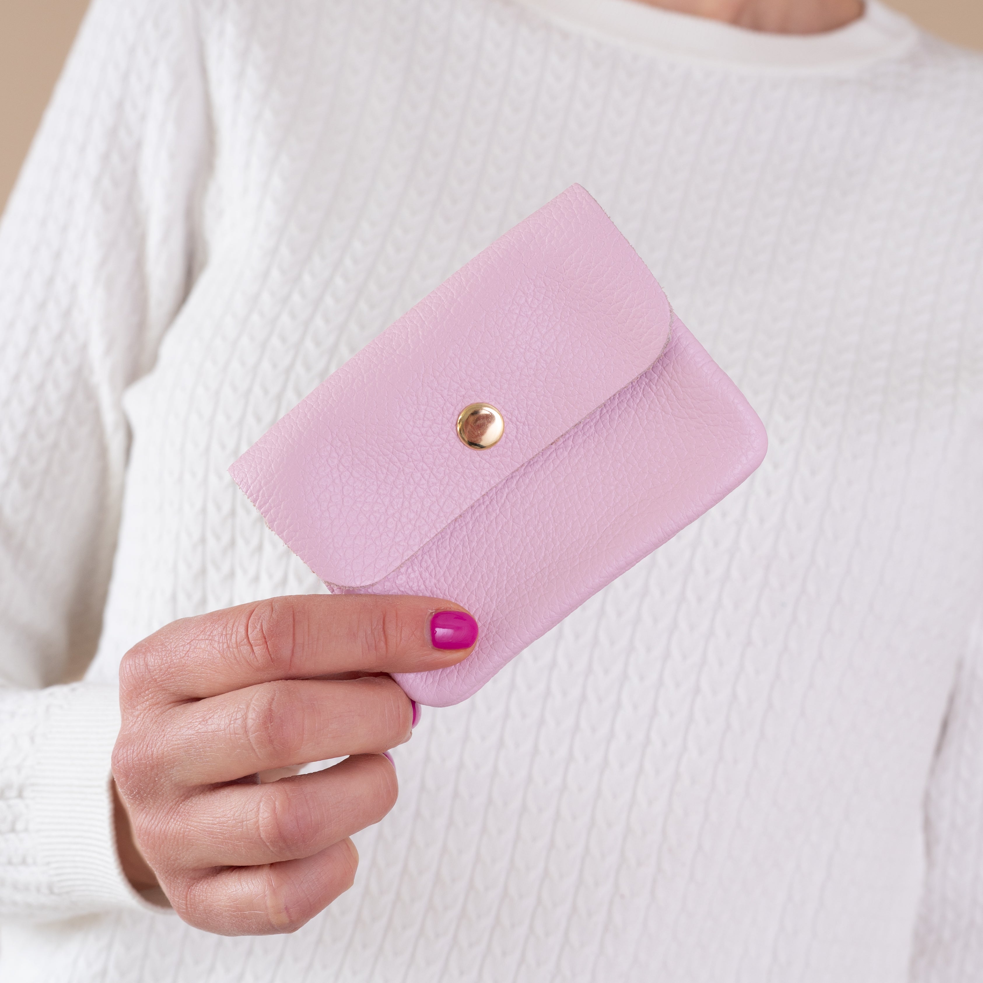 Leather wallet | Rose Metallic