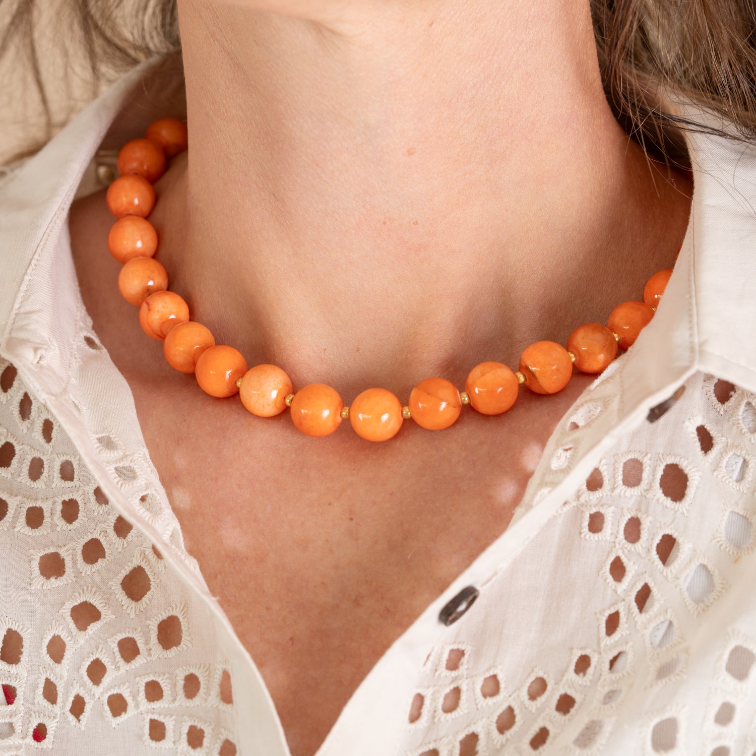 Orange Glow Statement Necklace