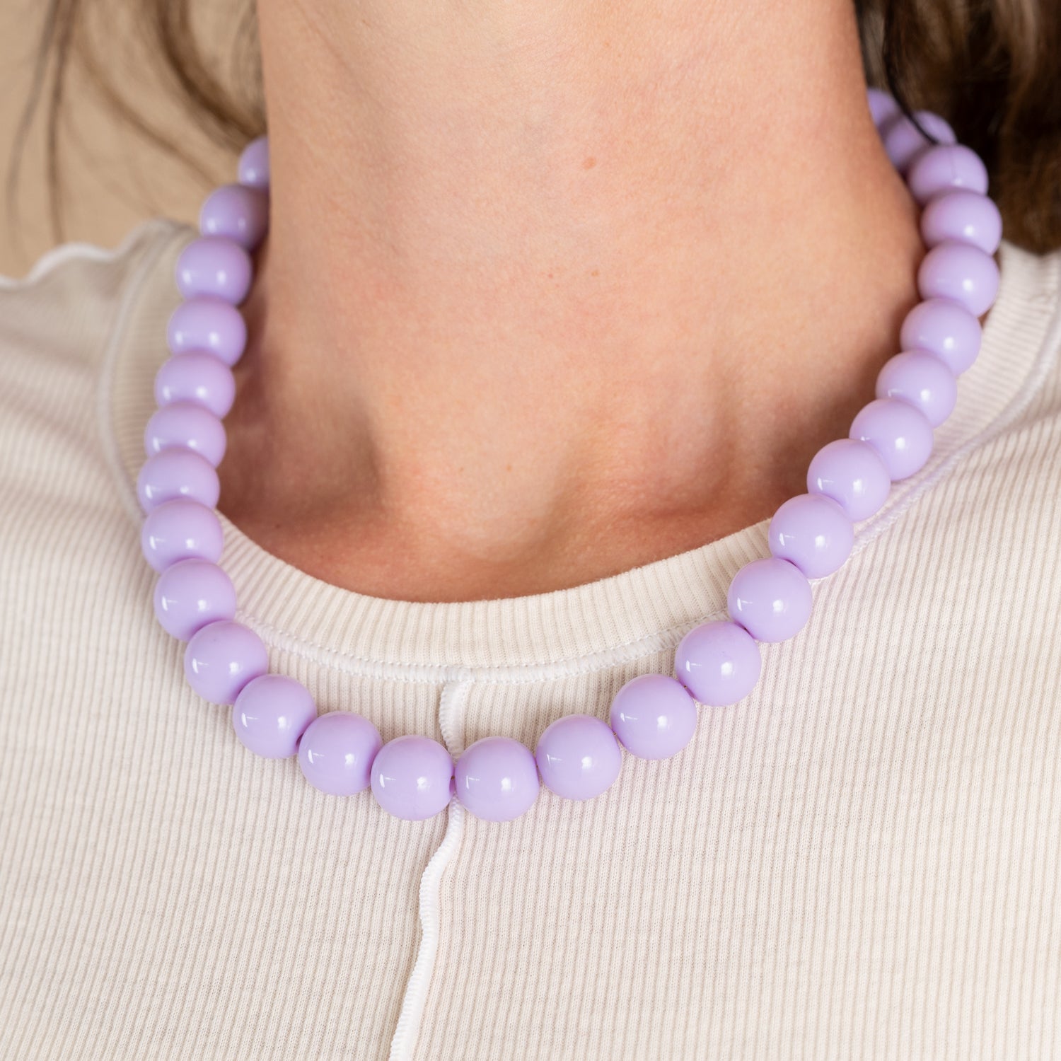 Bold Beads Ketting | Wisteria - 14 mm