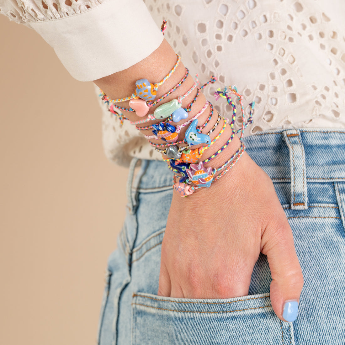 Geflochtenes Schiebeknotenarmband | 54