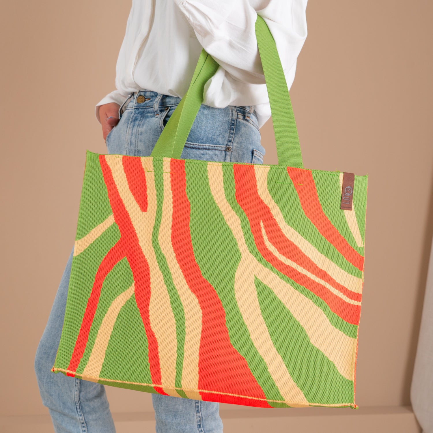 SALE | Shopper Lara | Pattern Olijfgroen