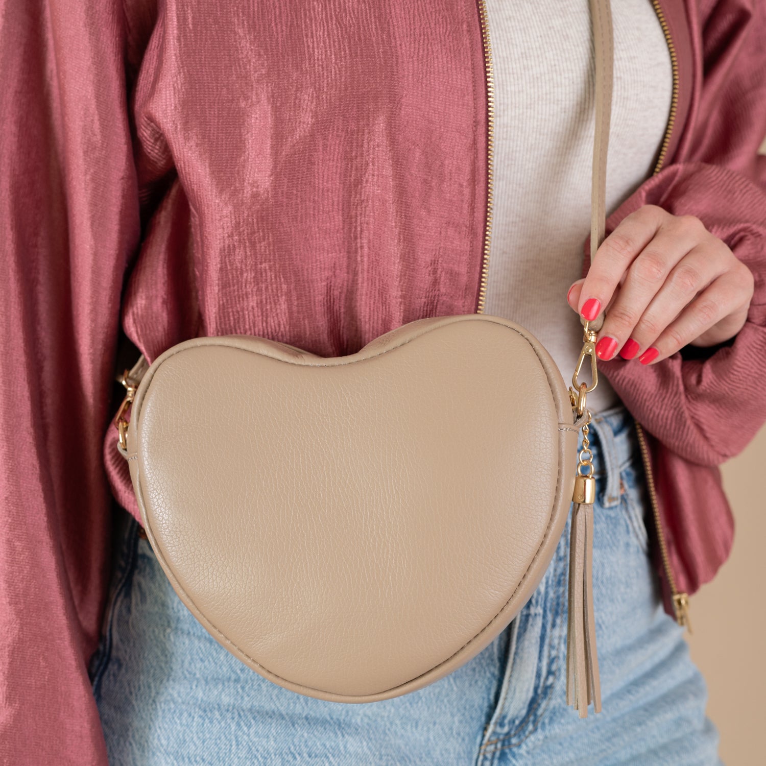 Heart Bag Maite | Licht Taupe