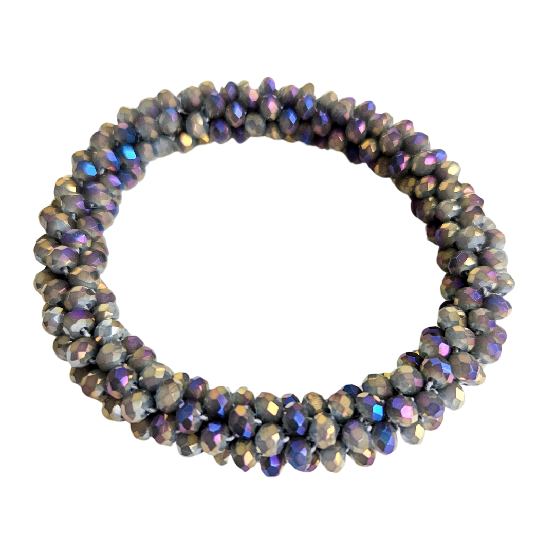 Facet Rol Armband | Shine Grey Purple