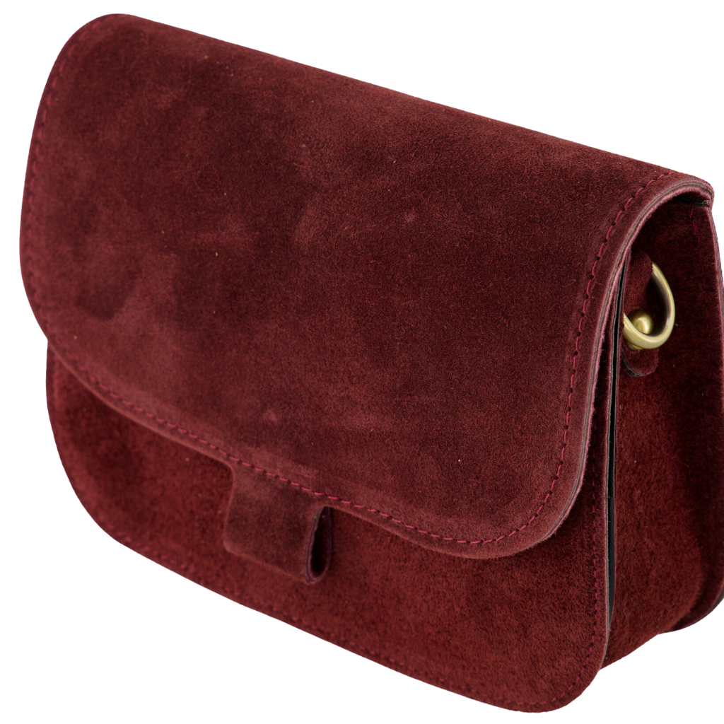 Schoudertas Rimke Suède | Burgundy