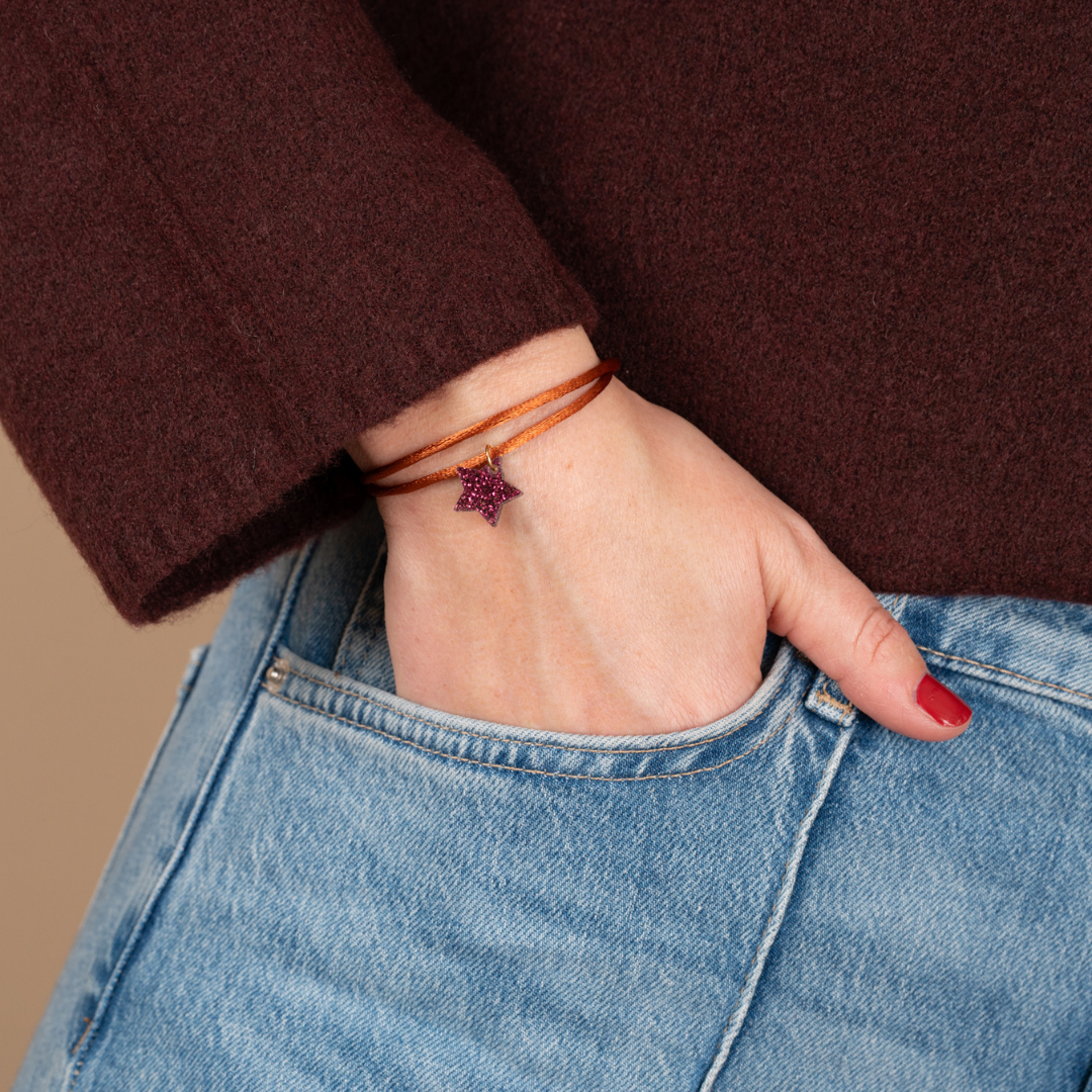 Armband Lume Charms Festive| Star - Wine