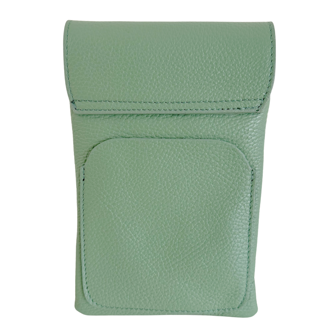 Handytasche Maike (Leder) 2 Fächer | Grasgrün