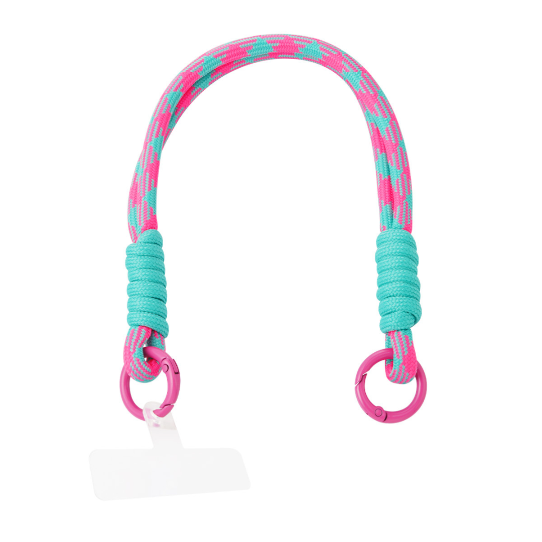 Telefoonkoord Kort | Fuchsia-Turquoise