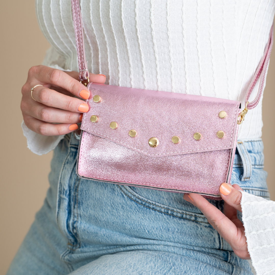 Shoulder bag Lyfke | Metallic Pink