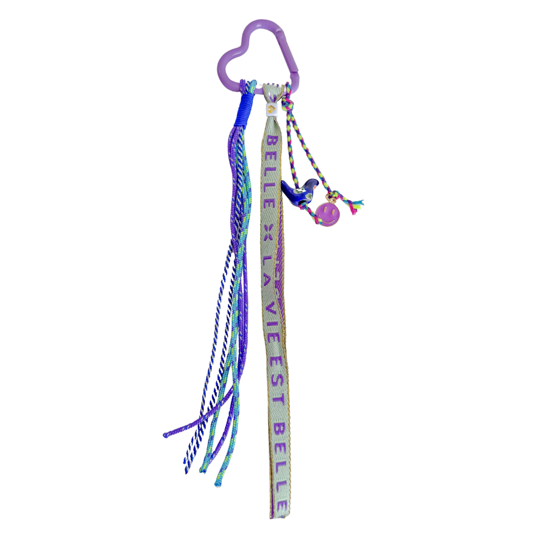 Phone Cord Short | Fuchsia-Turquoise