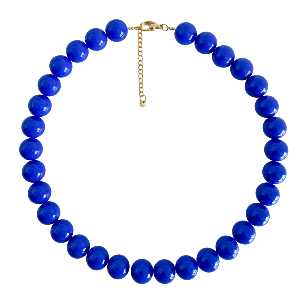 Bold Beads Ketting | Kobalt - 14 mm