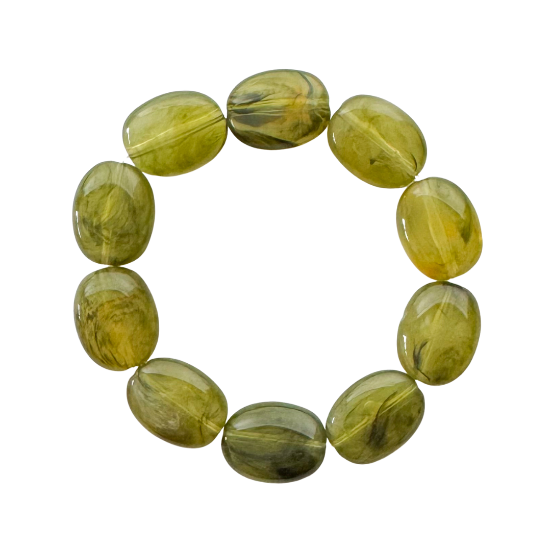 Bold Chunks Armband | Olive