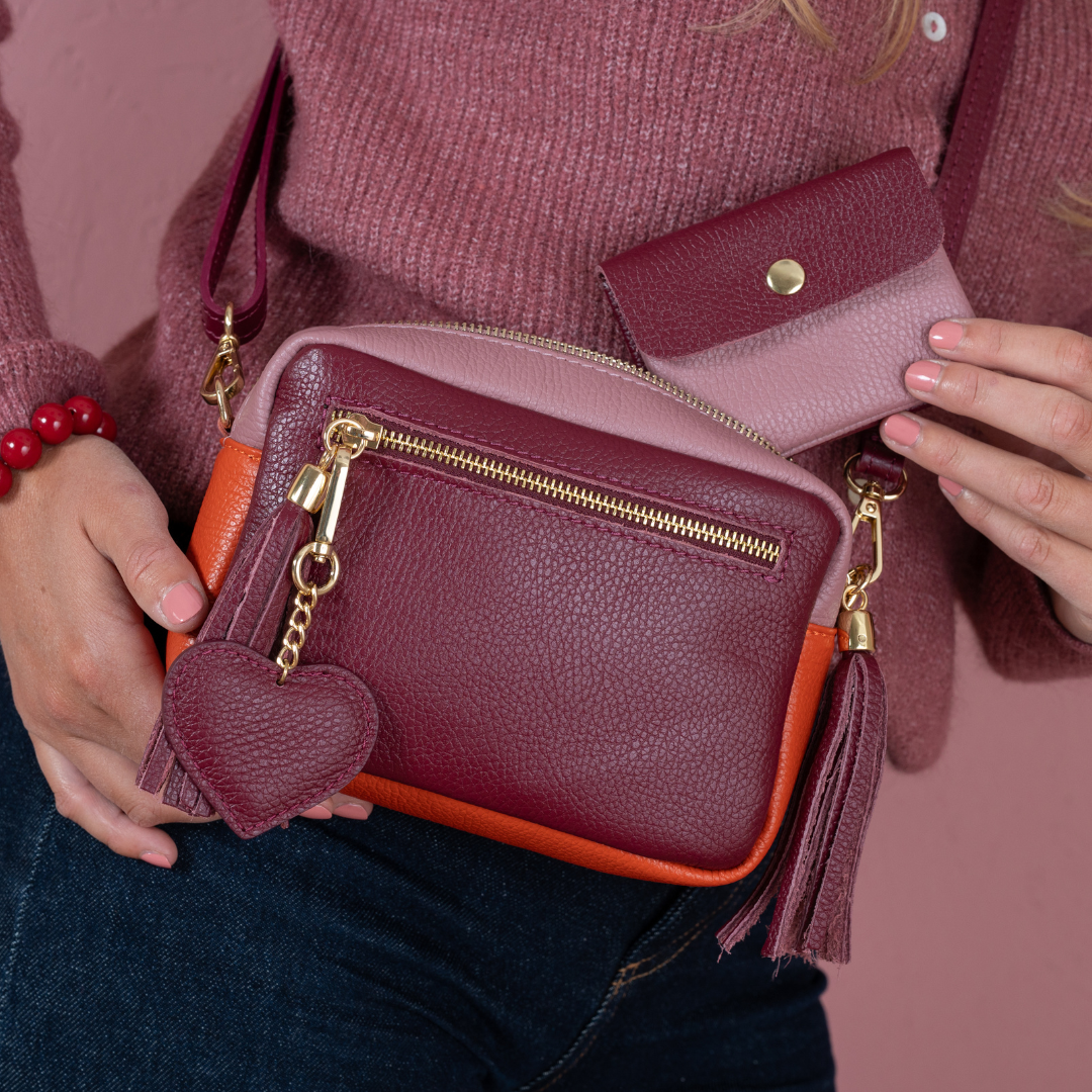 Portemonnee Jule | Burgundy - Oud Roze