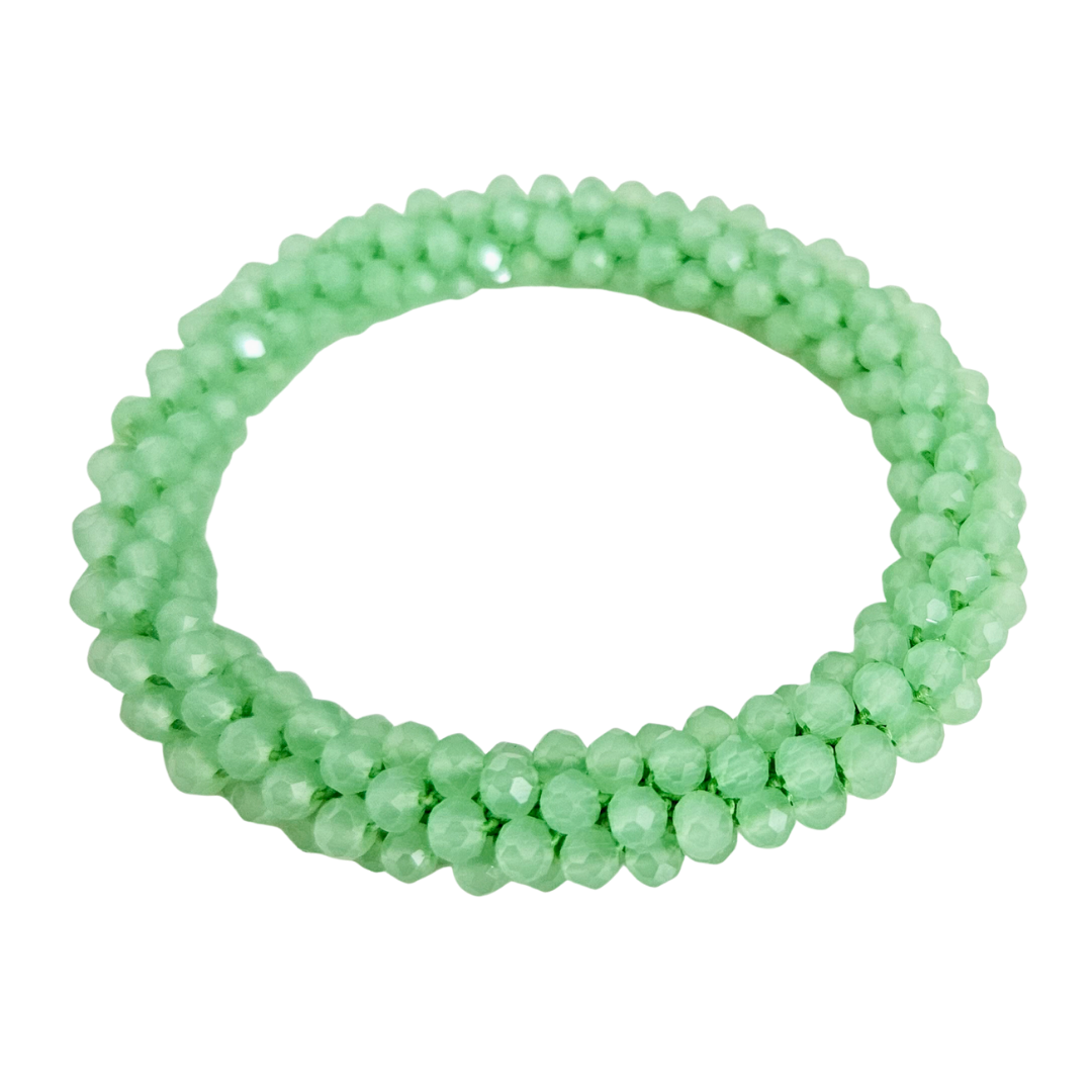 Roll On Facet Armband | Groen