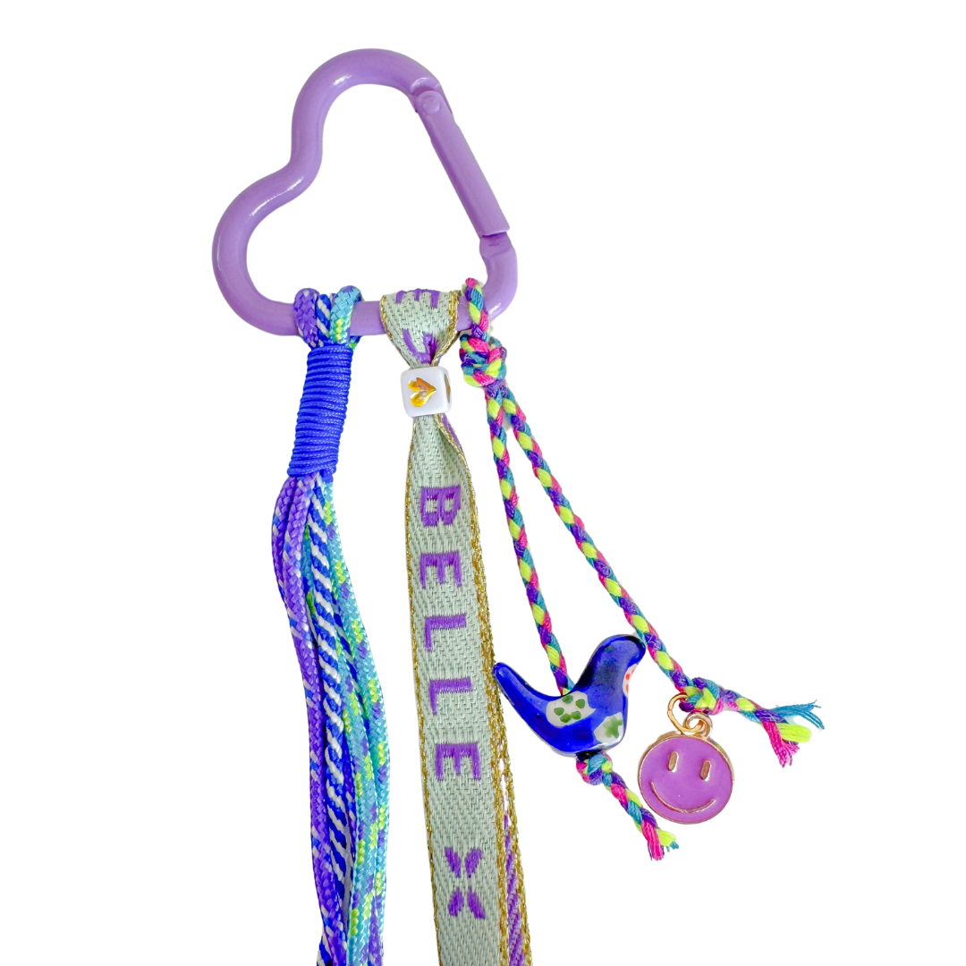 Phone Cord Short | Fuchsia-Turquoise
