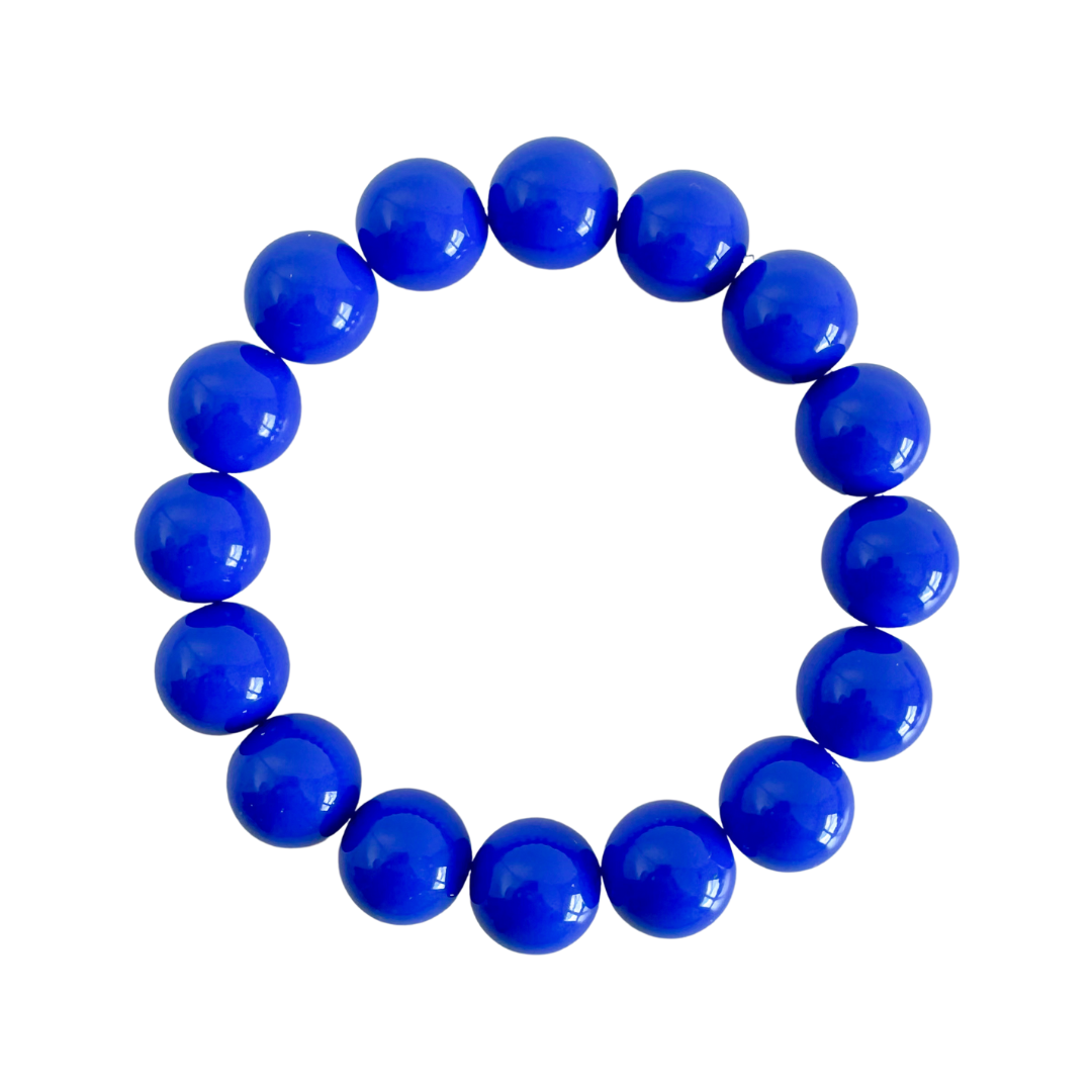 Bold Beads Armband | Kobalt - 14 mm