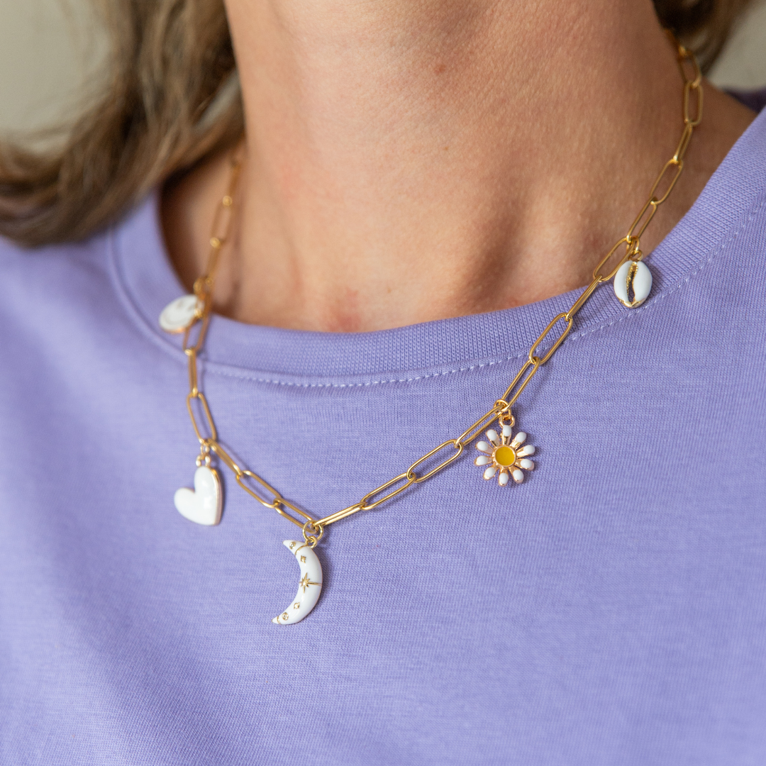 Gliederkette mit Charms | Mond