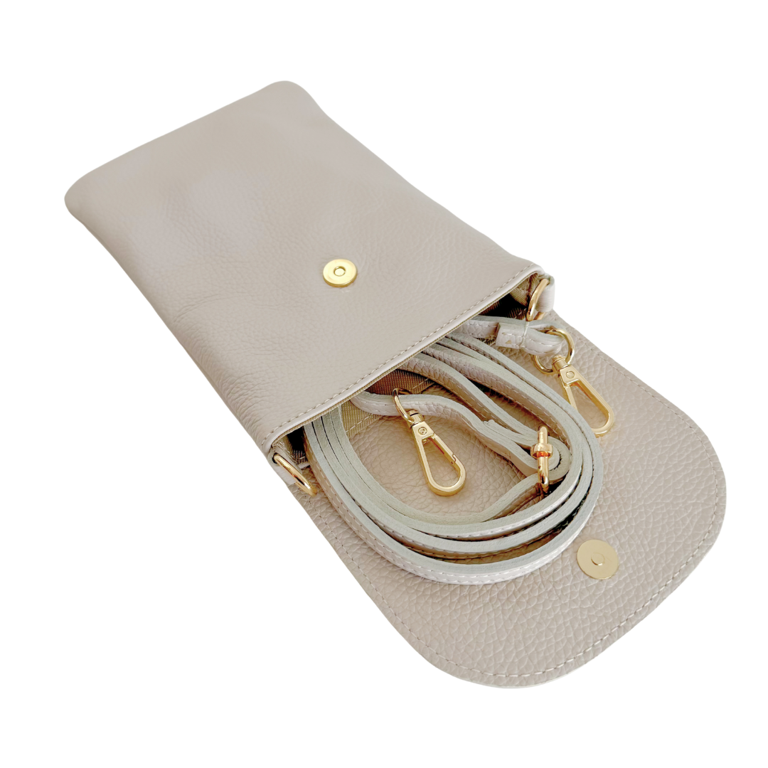 Handytasche Maike (Leder) 2 Fächer | Grasgrün