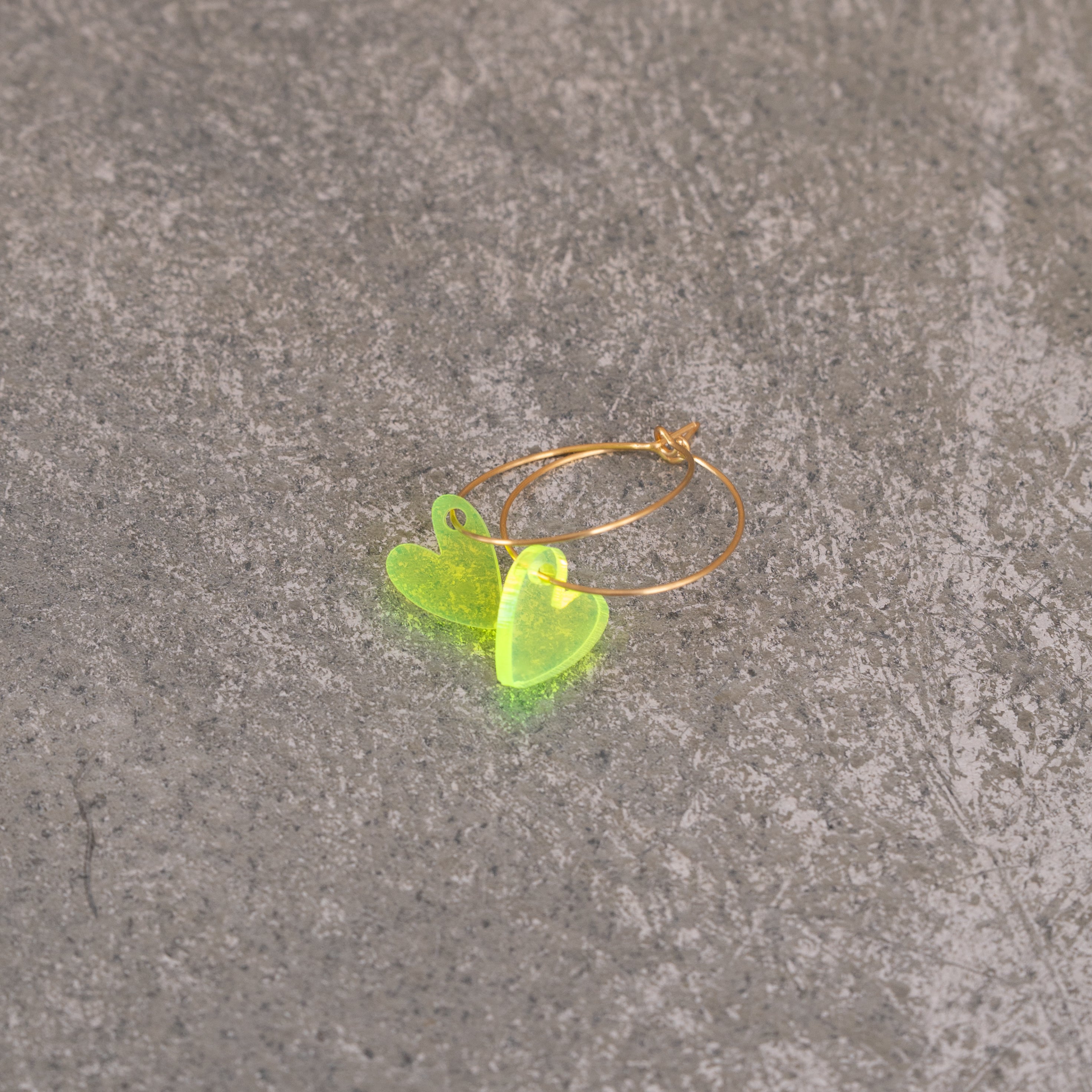 Earrings Creoles Bright Pink | Gold