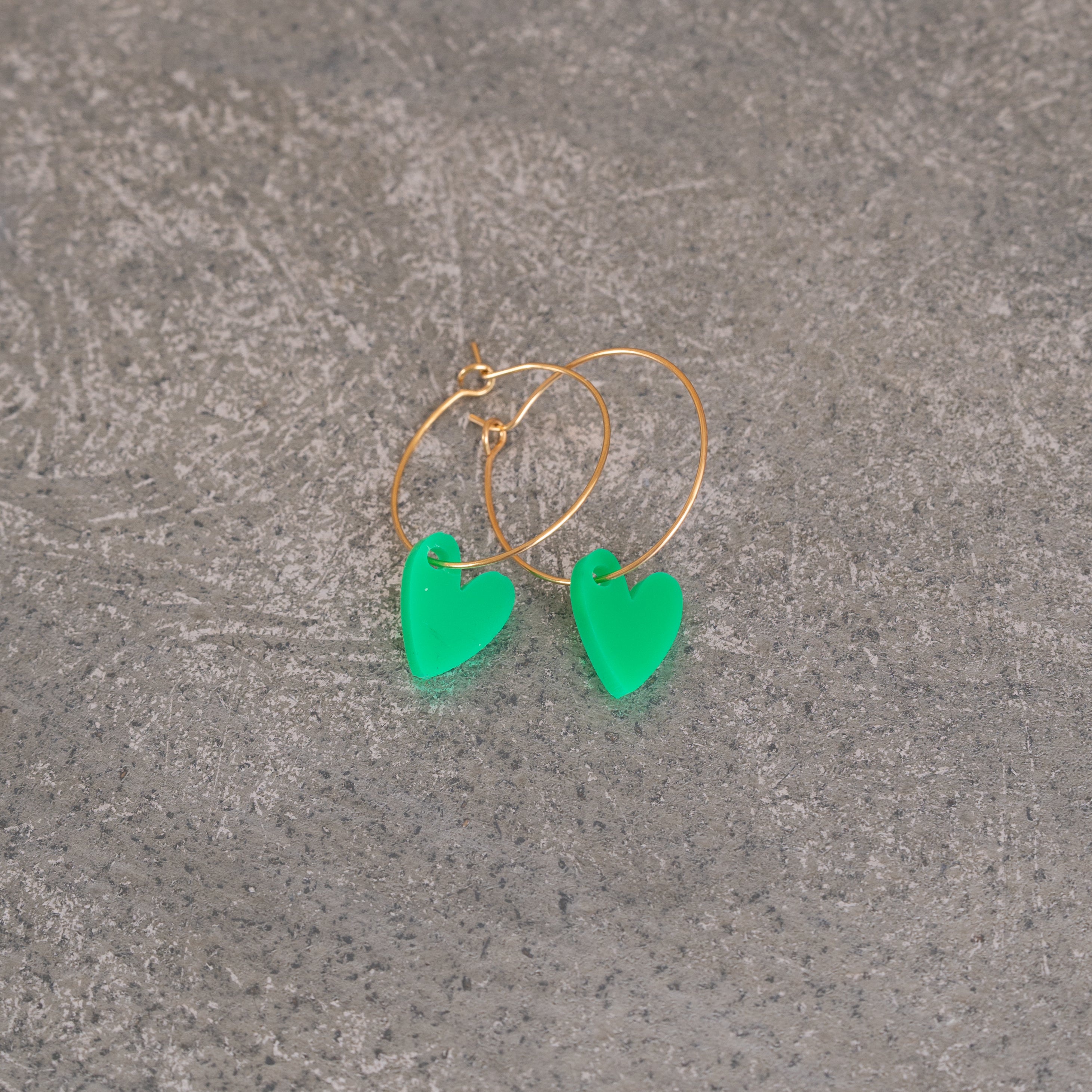 Ohrringe Creolen Leuchtendes Pink | Gold
