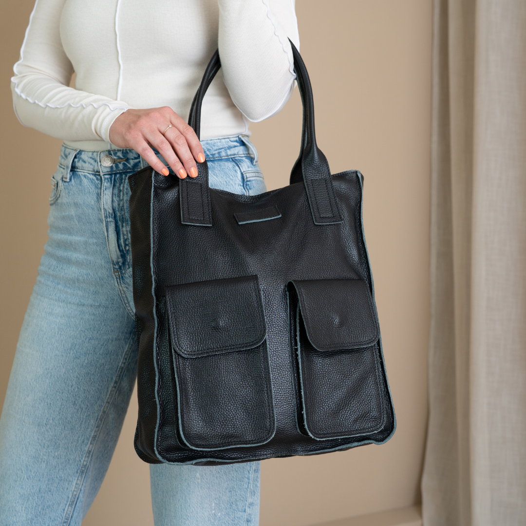 Shopper (Leder) Jade | Schwarz