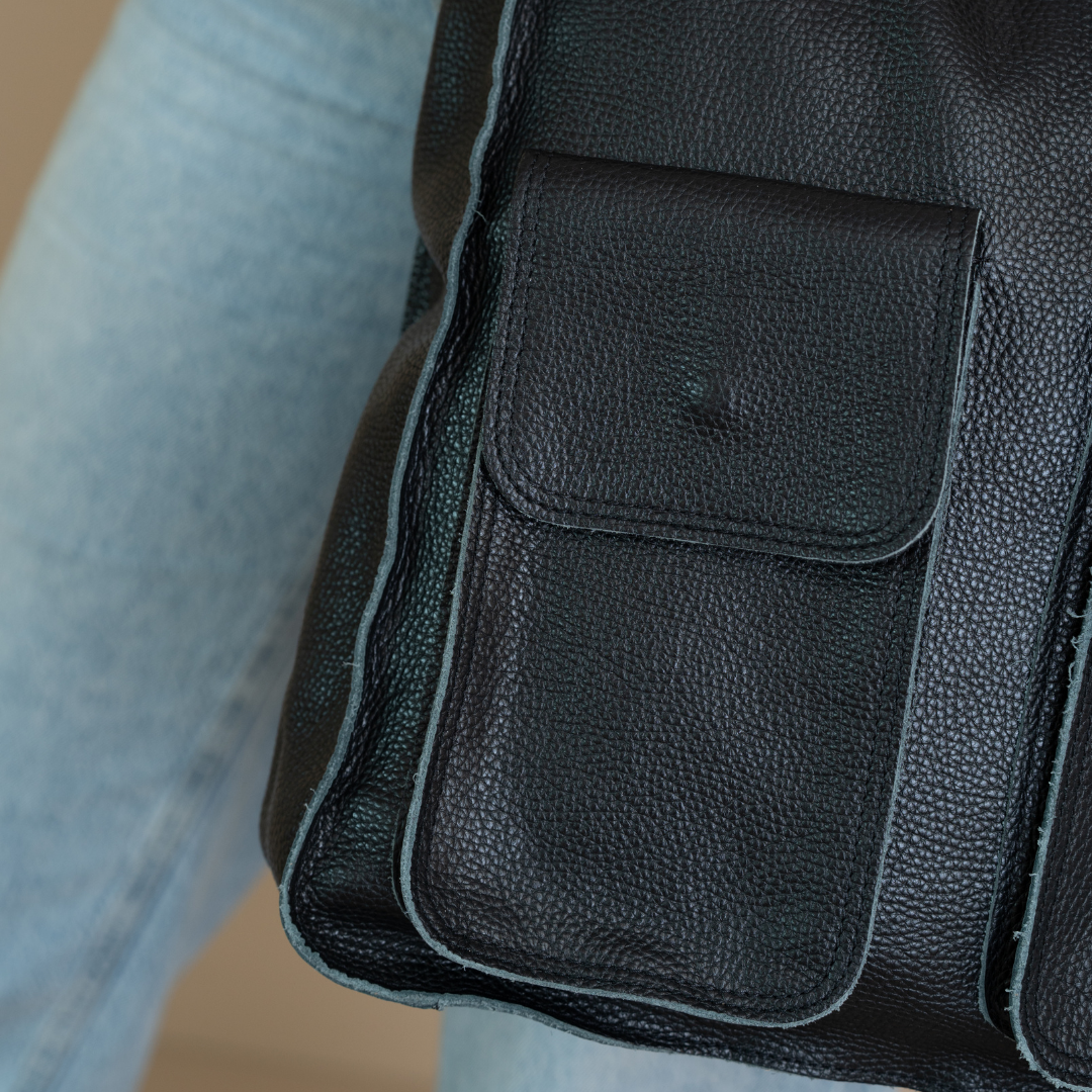 Shopper (Leder) Jade | Schwarz