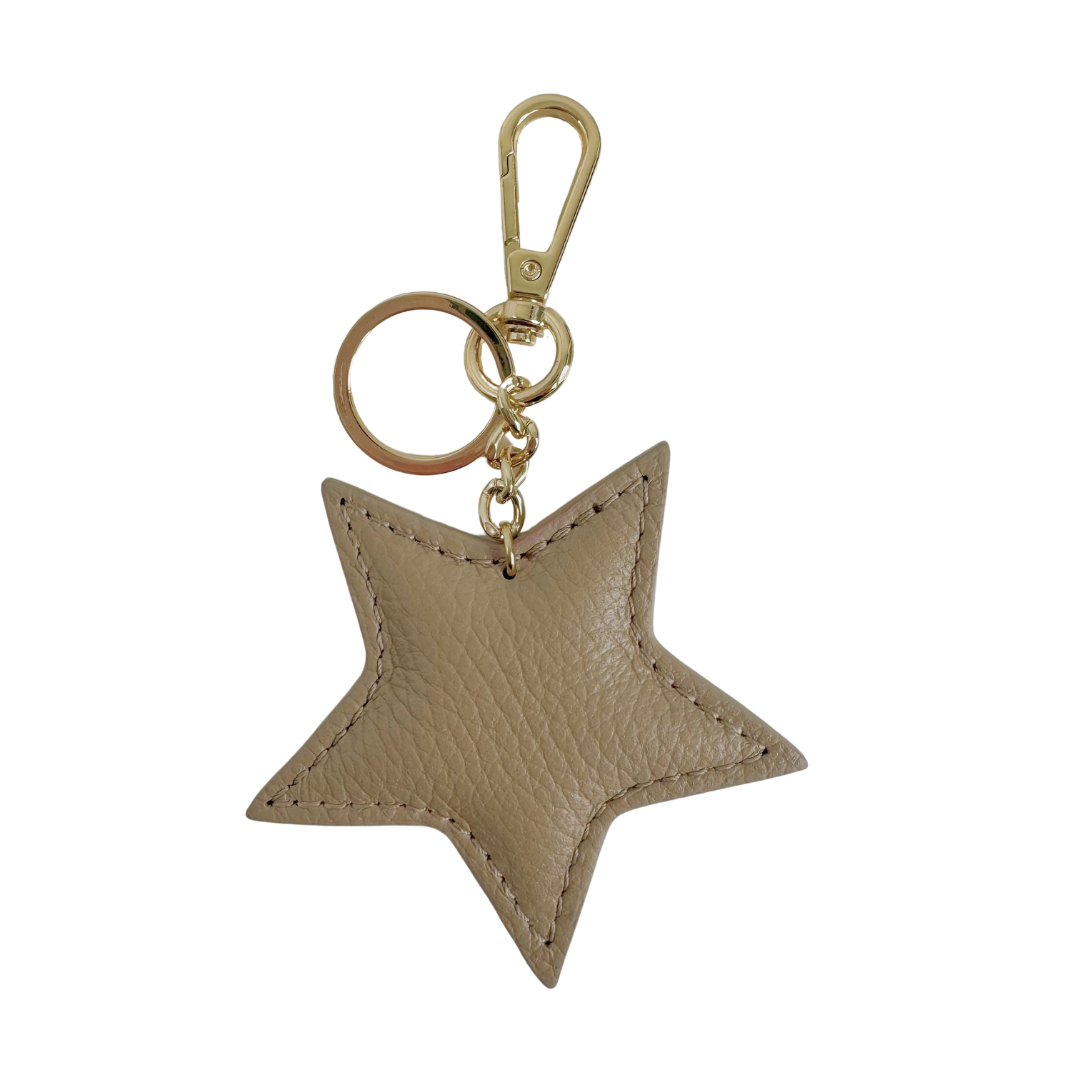 Ster Sleutelhanger | Licht Taupe