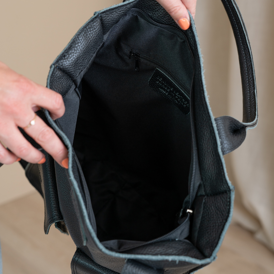 Shopper (Leder) Jade | Schwarz