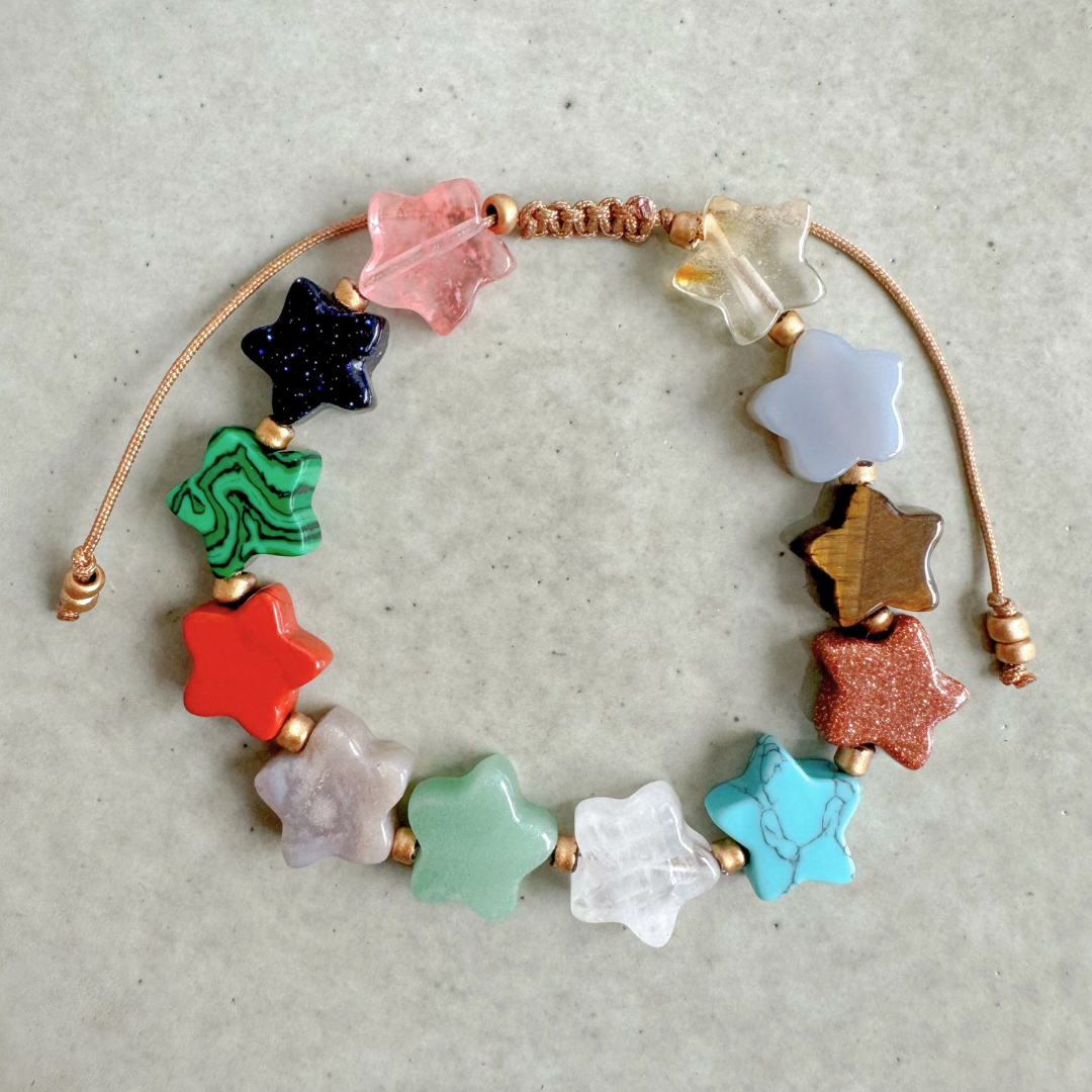Armband Naturstein Sterne | Farbe mischen