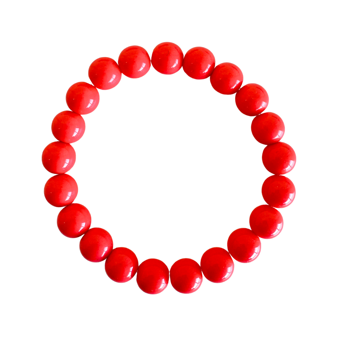Bold Beads Armband | Coral 10 mm