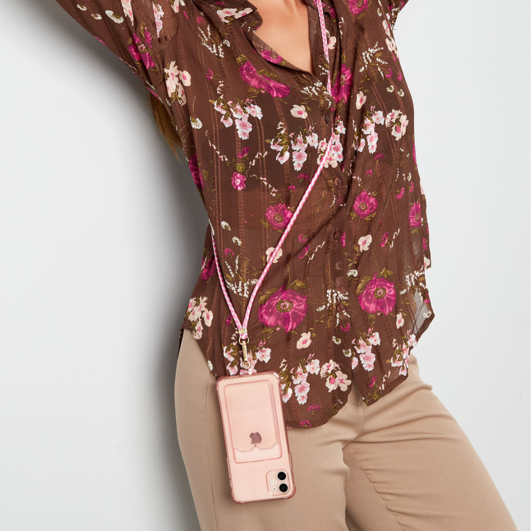 Telefoonkoord | Roze - Paars