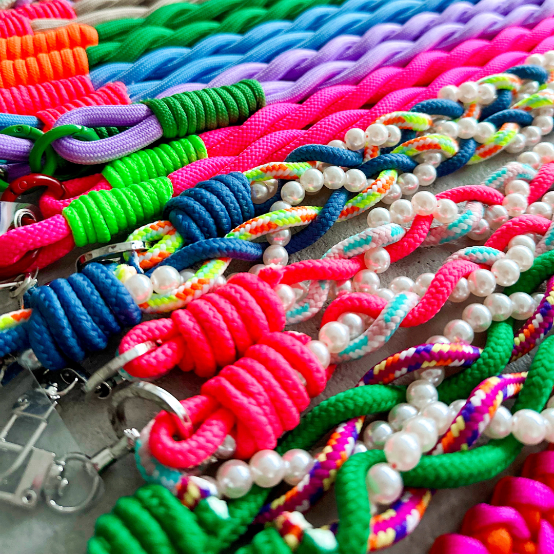 Telefonkabel gedreht lang | Neonpink