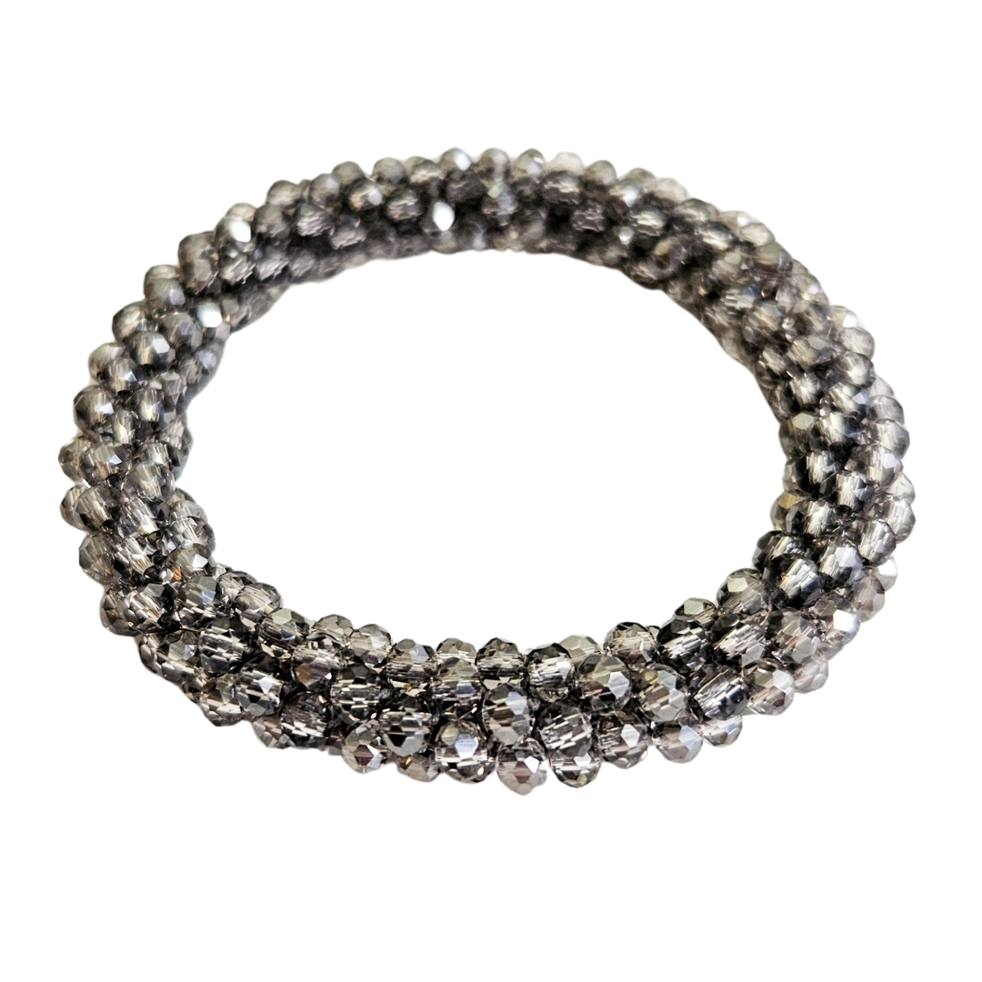 Facet Rol Armband | Transparant Grey