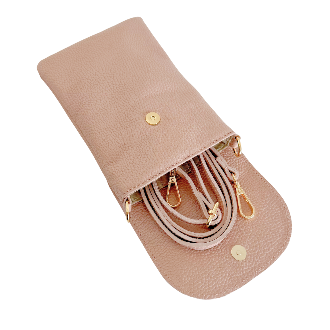 Handytasche Maike (Leder) 2 Fächer | Grasgrün