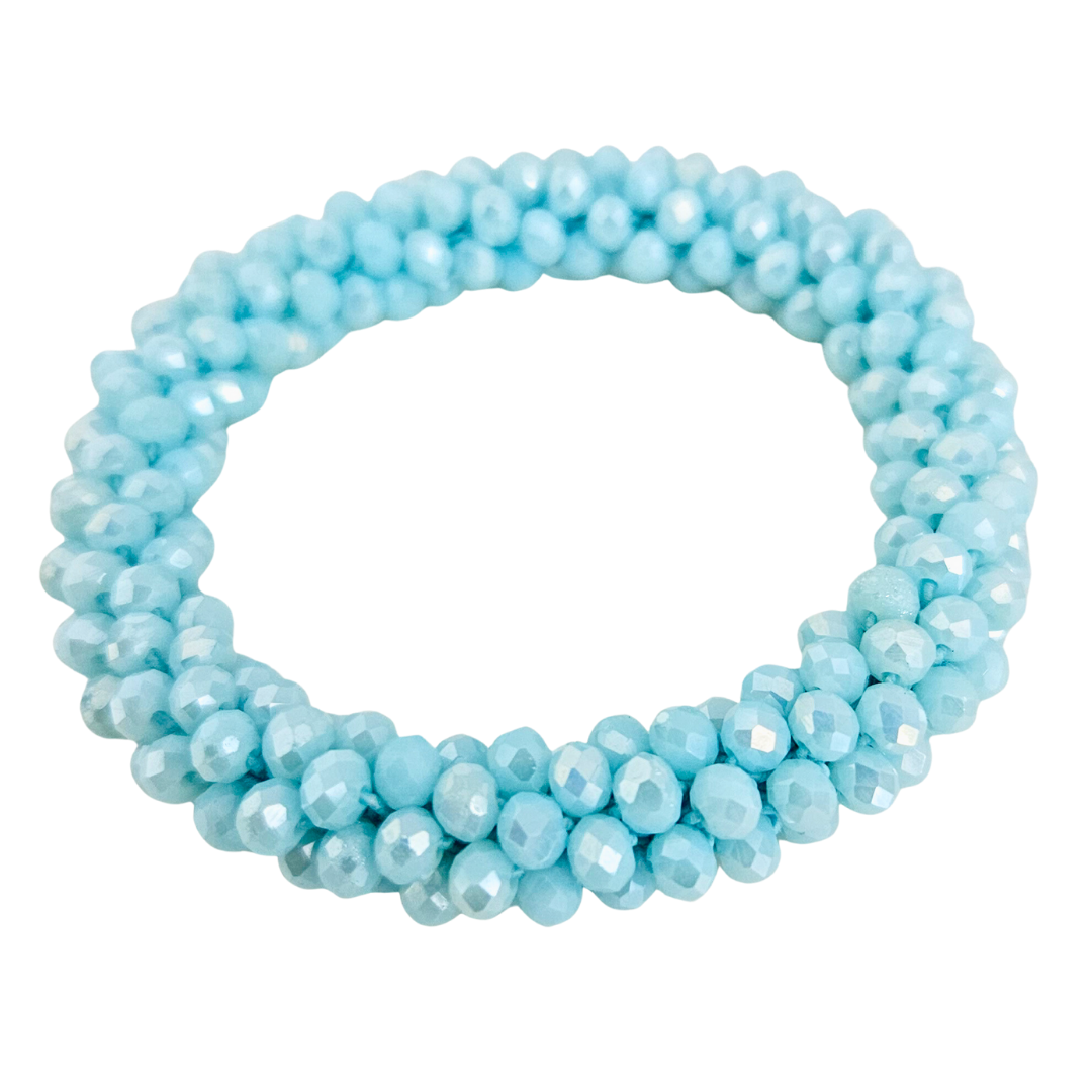 Facet Rol Armband | Lichtblauw