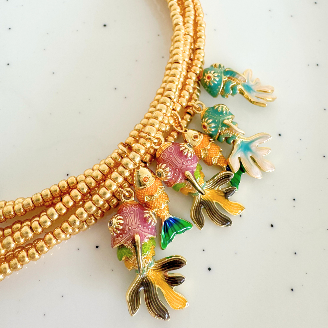 Ketting Lucky Fish Charm | Sunny Swirl