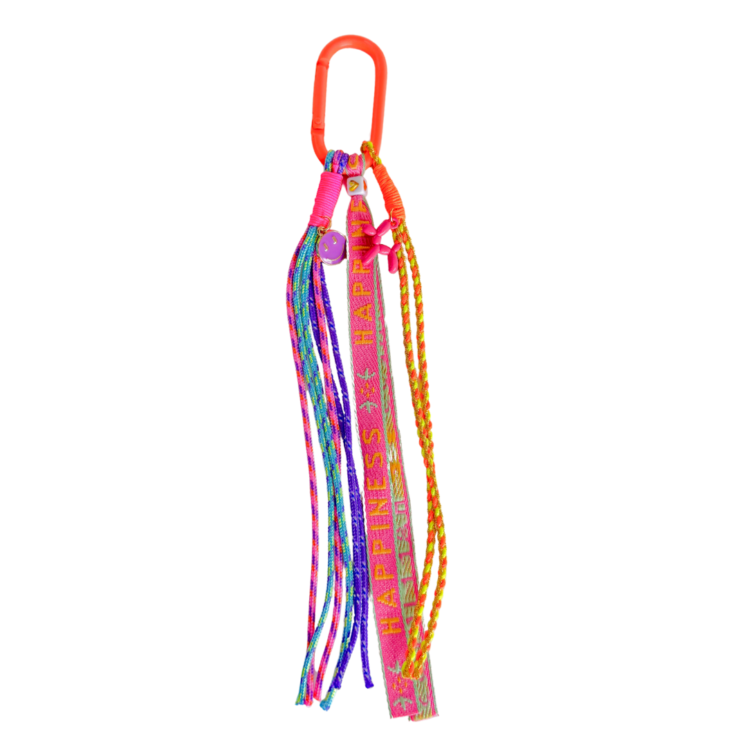 Phone Cord Short | Fuchsia-Turquoise