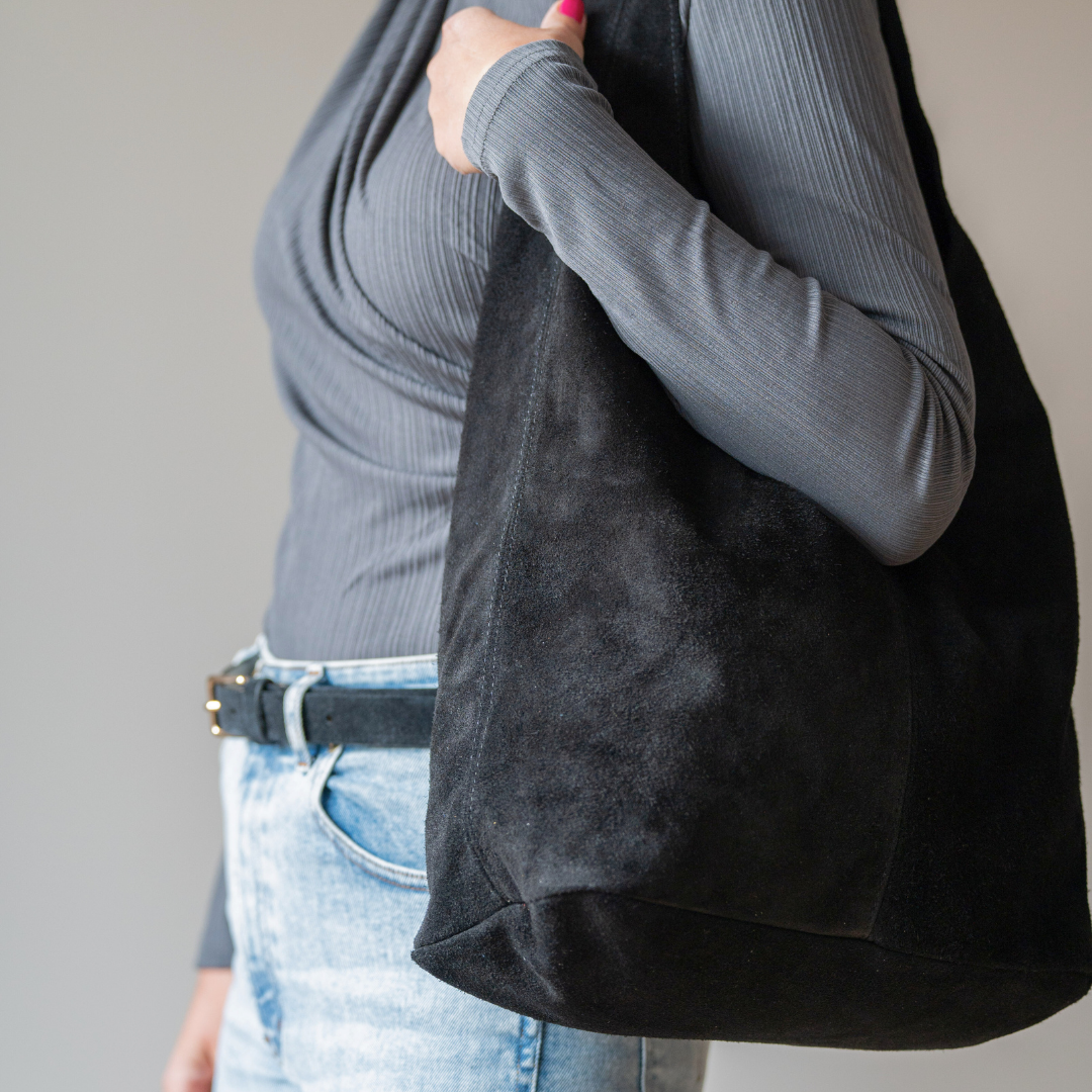 Gürtel Wildleder Schwarz