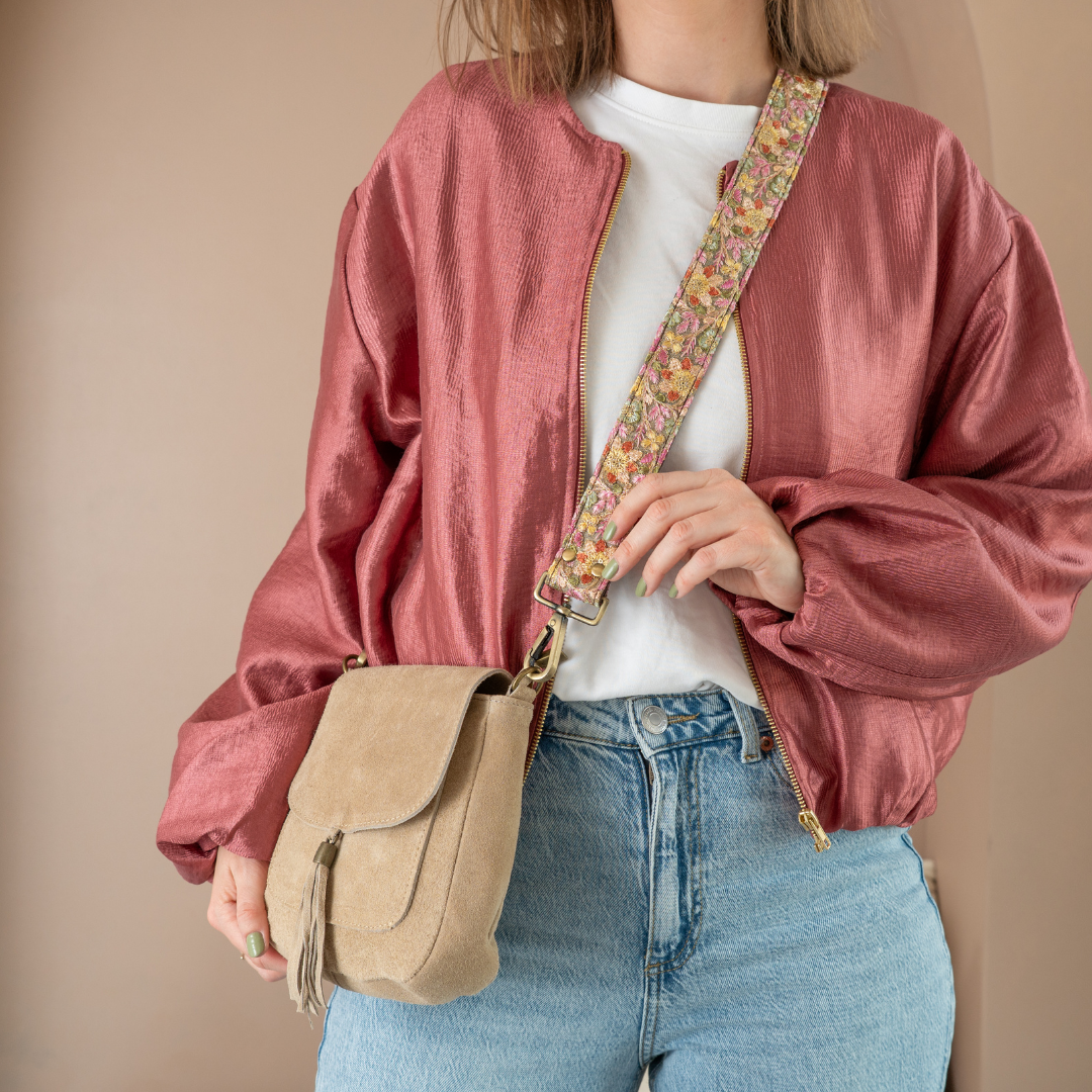 Schoudertas Lieve | Licht Taupe