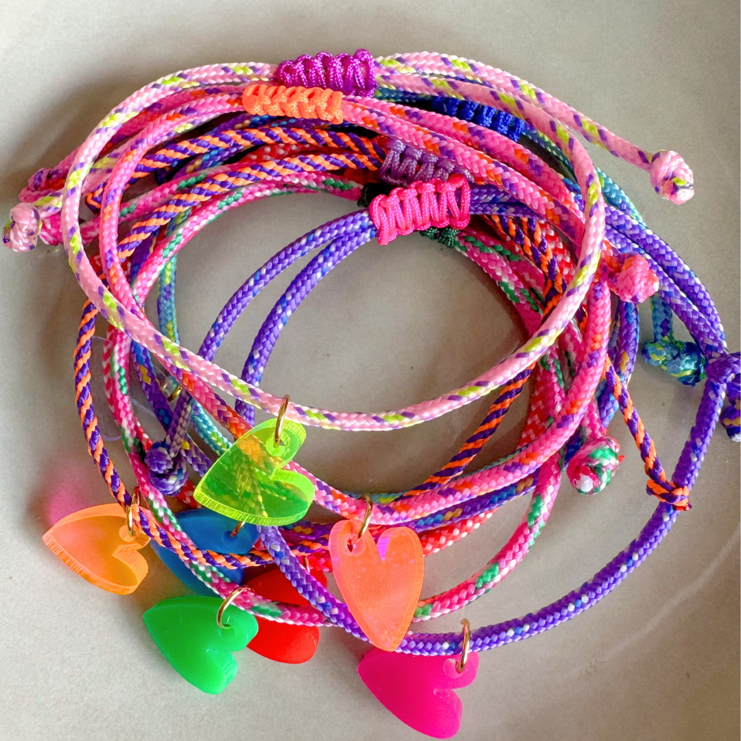 Armband Lume Charms | Heart Neon Orange
