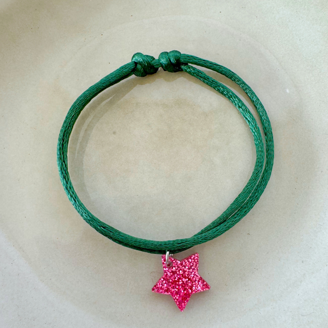 Armband Lume Charms Festive| Star - Magenta