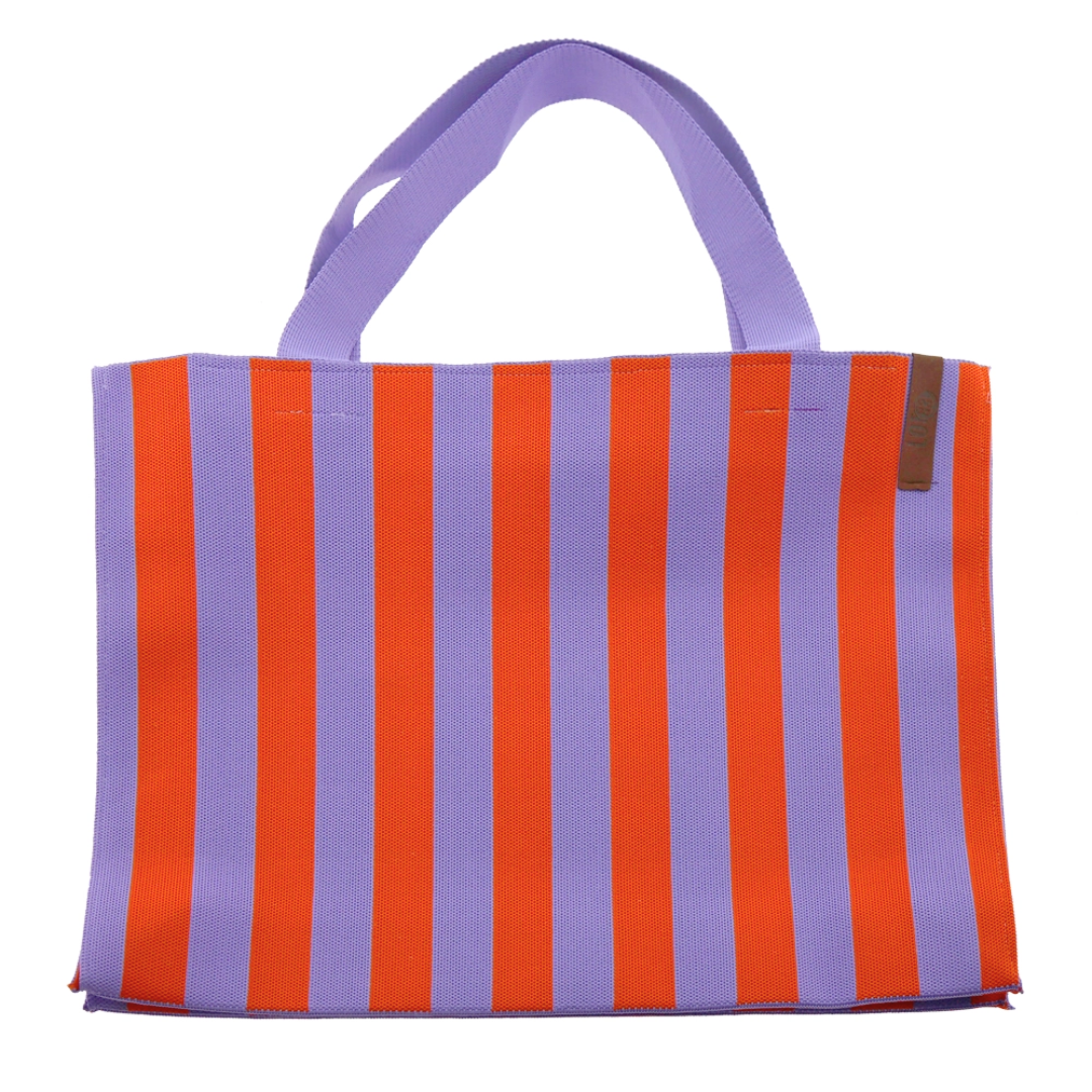 Shopper Lara | Strepen Lila-Papaya