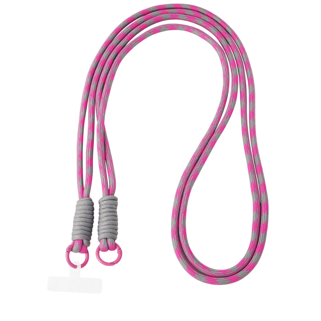 Langes Telefonkabel | Rosa - Grau