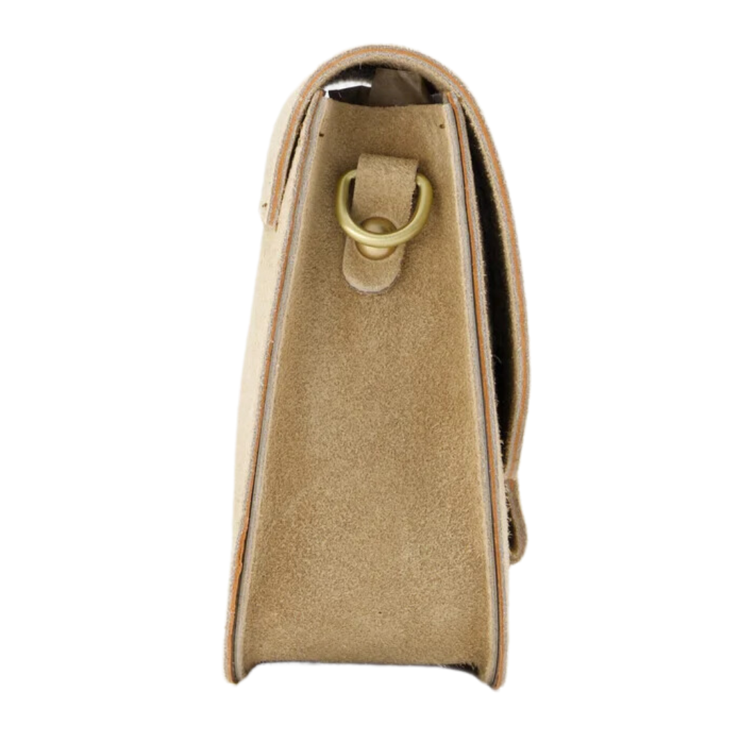 Shoulder bag Rimke Suede | Light Taupe
