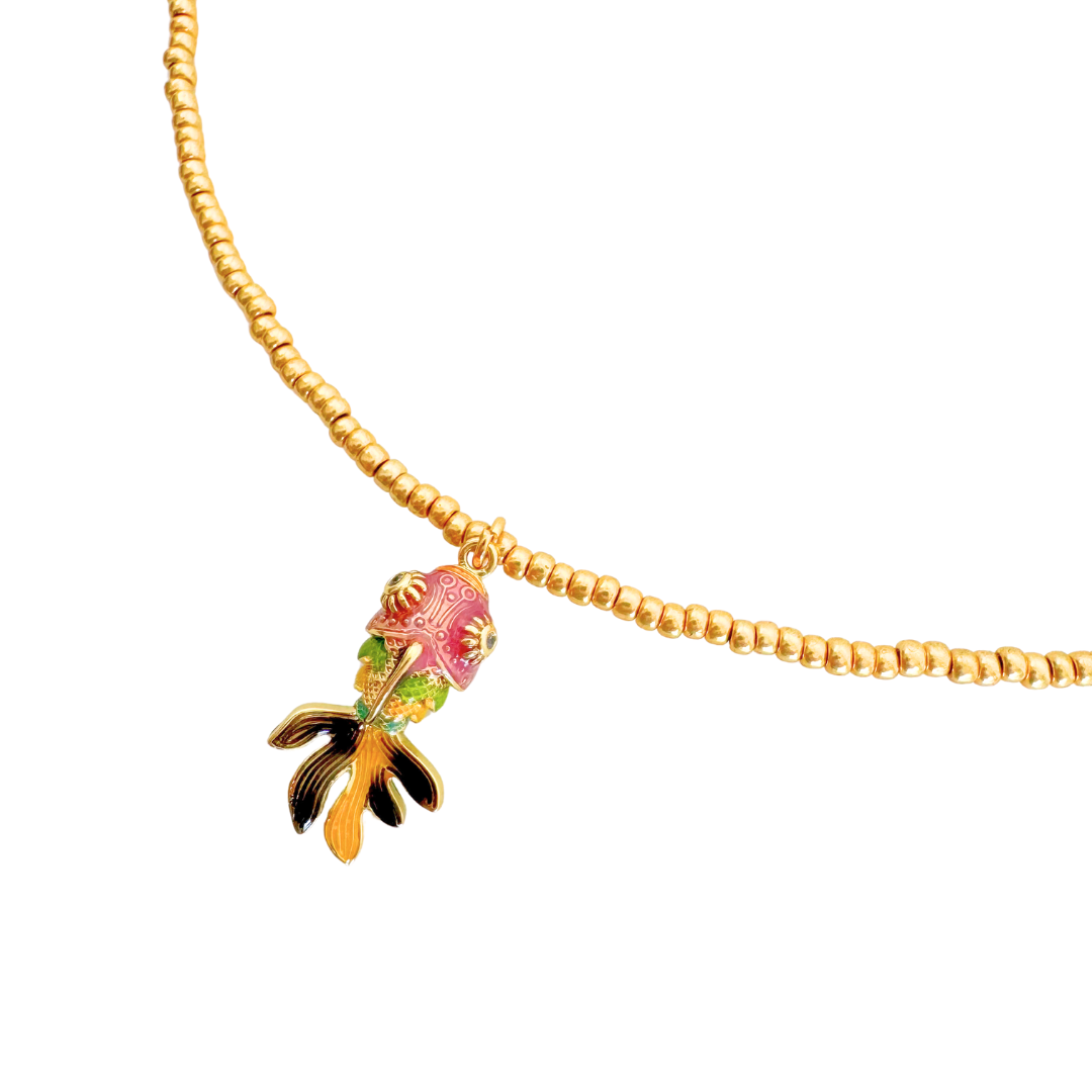 Ketting Lucky Fish Charm | Sunny Swirl