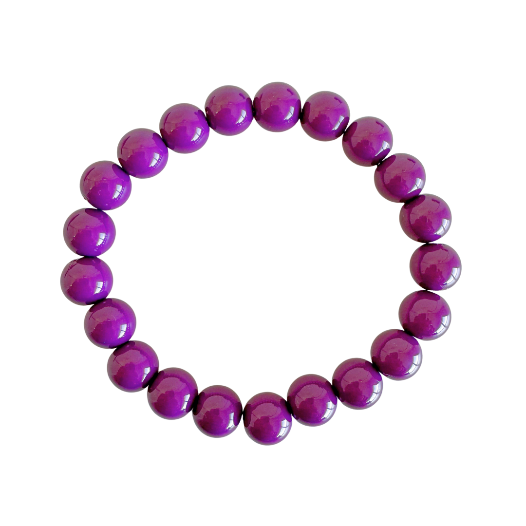 Bold Beads Armband | Blackcurrant - 10 mm