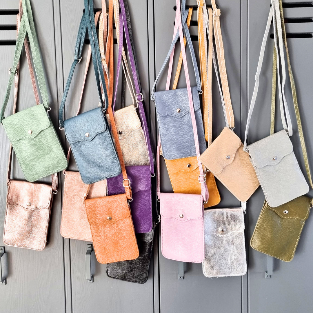 Handytasche Maike (Leder) 2 Fächer | Kamel