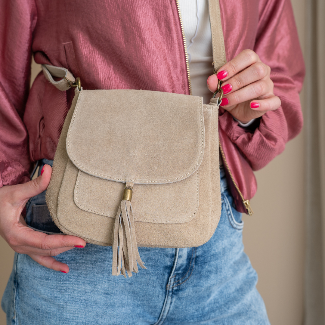 Schoudertas Lieve | Licht Taupe