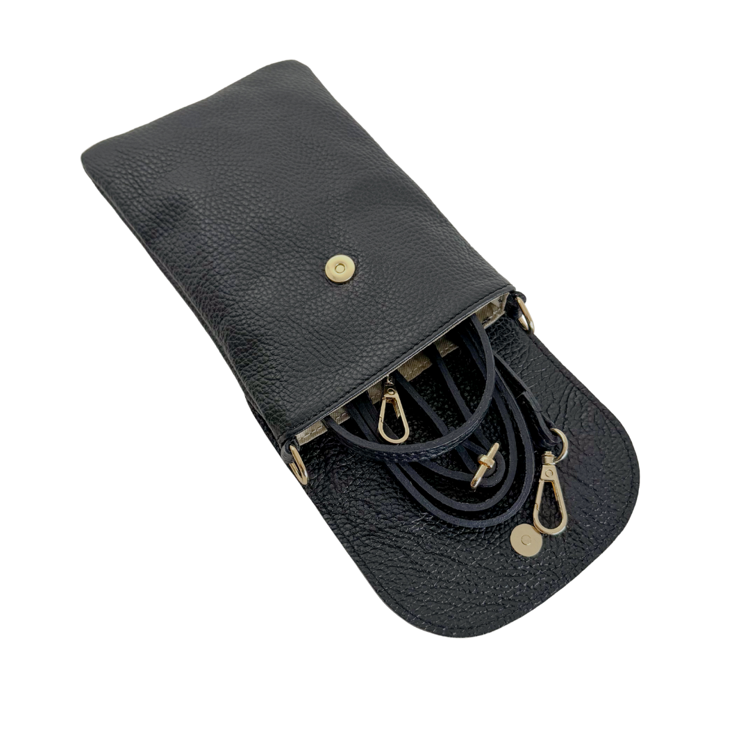 Handytasche Maike (Leder) 2 Fächer | Grasgrün