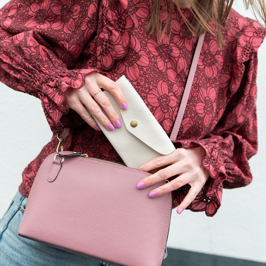 Ledergeldbörse (groß) | Ecru