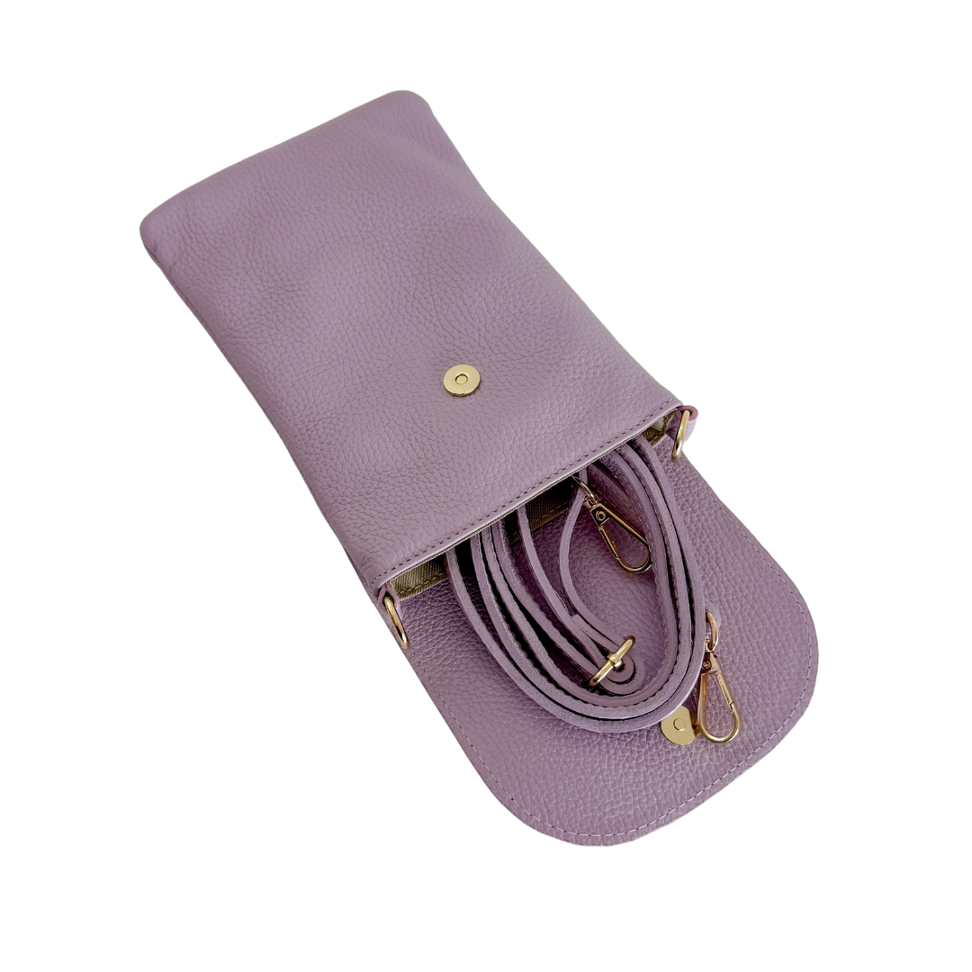 Handytasche Maike (Leder) 2 Fächer | Grasgrün